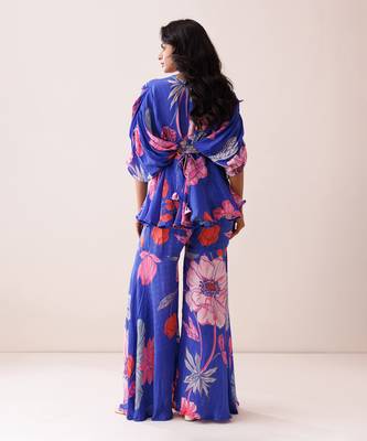 Blue crepe co-ord set 5