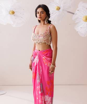 Pink crepe co-ord set 2