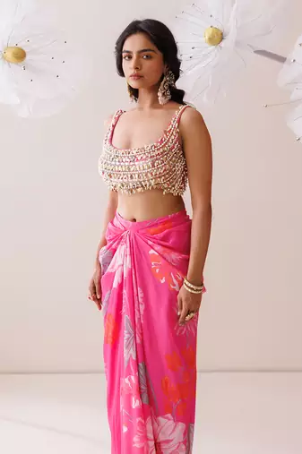 Pink crepe co-ord set