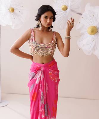 Pink crepe co-ord set 3