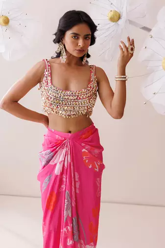 Pink crepe co-ord set