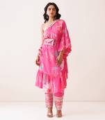 Pink crepe co-ord set