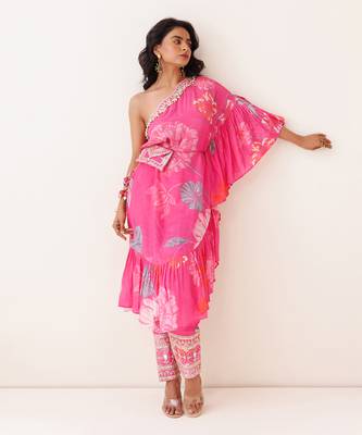 Pink crepe co-ord set 2