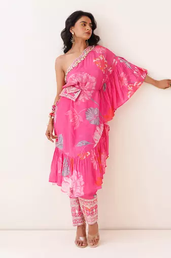 Pink crepe co-ord set