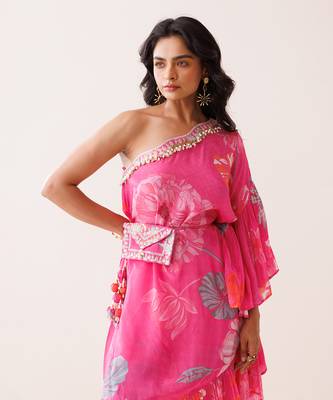 Pink crepe co-ord set 3