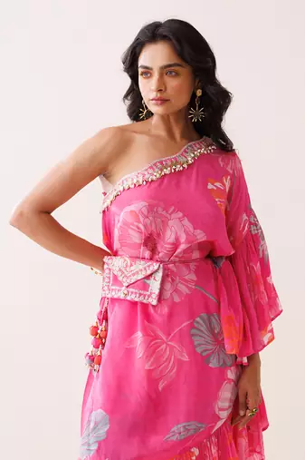 Pink crepe co-ord set