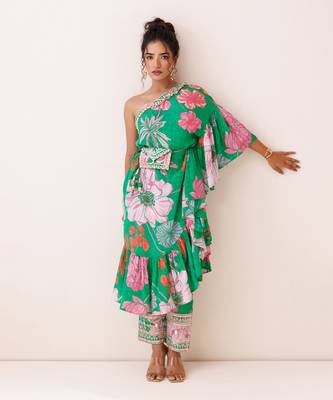 Mint green crepe co-ord set 2
