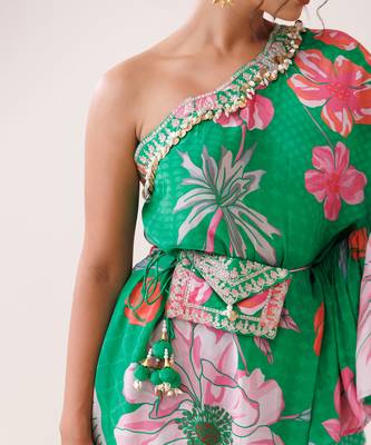 Mint green crepe co-ord set 4