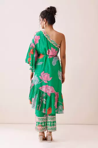 Mint green crepe co-ord set