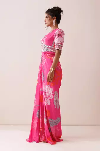 Pink crepe dress