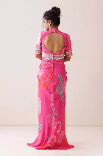 Pink crepe dress