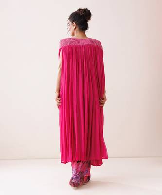 Pink georgette skirt set 5