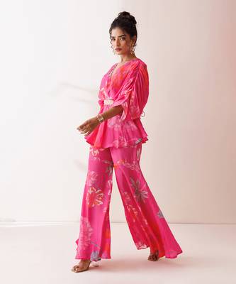 Pink crepe co-ord set 2