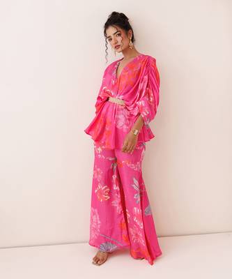 Pink crepe co-ord set 3