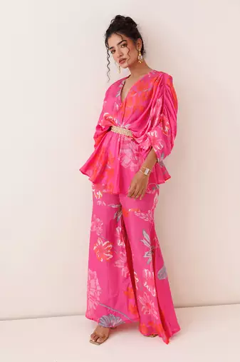 Pink crepe co-ord set