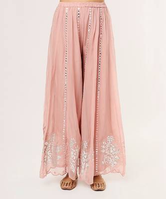 Blush pink embroidered sharara set 3