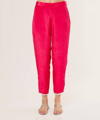 Fuchsia embroidered kurta set 3