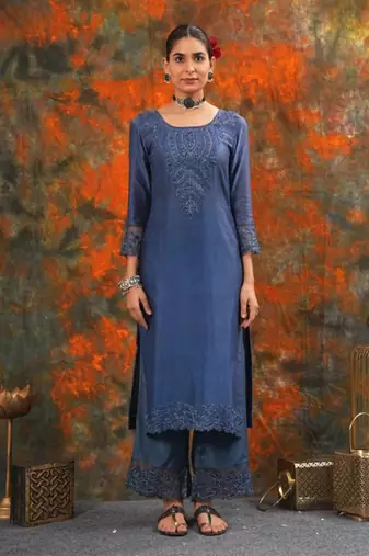 Harshita - midnight blue suit set