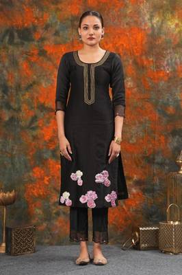 Radhika - black suit set 2