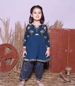 Petrol Blue Kurti with Pant