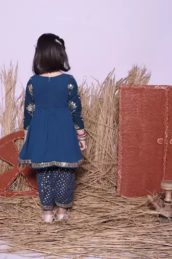 Petrol Blue Kurti with Pant