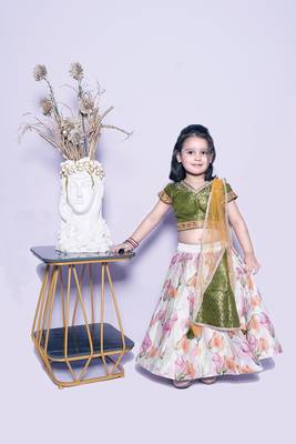 Printed Lengha Green Choli 1