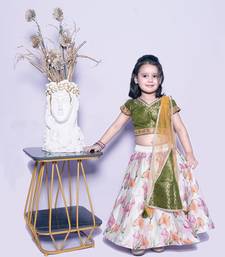 Printed Lengha Green Choli