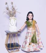 Printed Lengha Green Choli