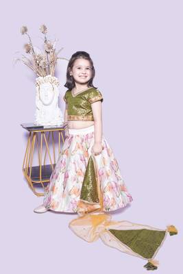 Printed Lengha Green Choli 2