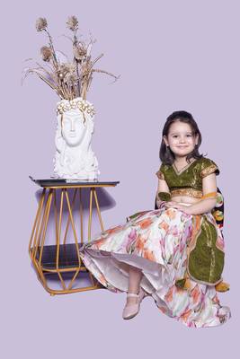 Printed Lengha Green Choli 4