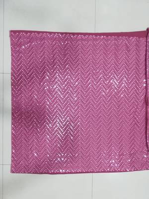 Mesmerizing Metallic Pink Colored 9Mm Sequins With Thread Embroidered Faux Georgette Fabric Lehenga Choli For Wedding 7