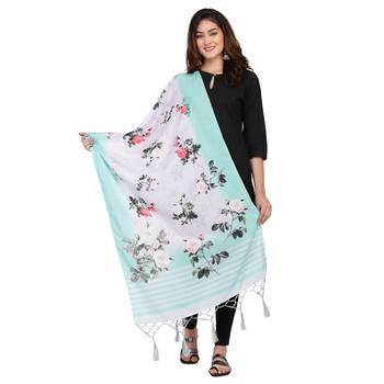 Off White Colour Muslin Cotton Dupatta For Stylish Girlie Casual Fashion Looks 1