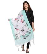 Off White Colour Muslin Cotton Dupatta For Stylish Girlie Casual Fashion Looks