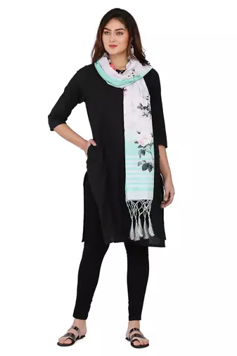 Off White Colour Muslin Cotton Dupatta For Stylish Girlie Casual Fashion Looks