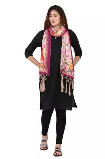 Multi Colour Muslin Cotton Dupatta For Stylish Girlie Casual Fashion Looks