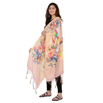 Multi Colour Muslin Cotton Dupatta For Stylish Girlie Casual Fashion Looks 3
