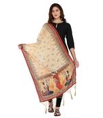 Beige Colour Muslin Cotton Dupatta For Stylish Girlie Casual Fashion Looks