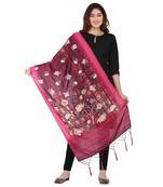 Dark Pink Colour Muslin Cotton Dupatta For Stylish Girlie Casual Fashion Looks
