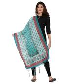 Light Blue Colour Muslin Cotton Dupatta For Stylish Girlie Casual Fashion Looks