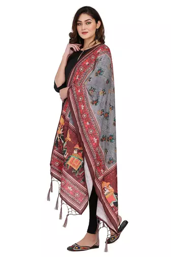 Multi Colour Muslin Cotton Dupatta For Stylish Girlie Casual Fashion Looks