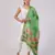 Elegant Green Colour Organza Dupatta With Girlie Floral Prints And Sequins Work