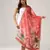 Elegant Red Colour Organza Dupatta With Girlie Floral Prints And Sequins Work
