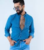 Light blue denim full sleeves shirt