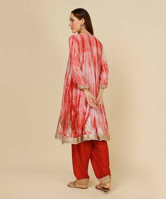 Shibori Dyed Short Punjabi Salwar Suit 2