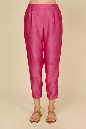 Ombre dyed kurta with pants with foil printing
