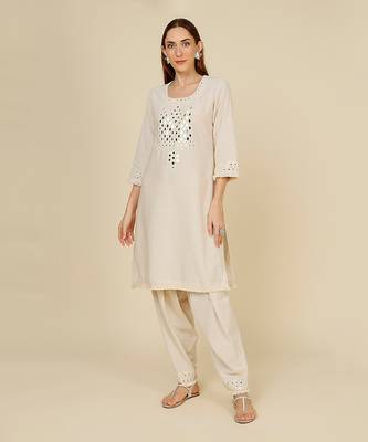 South cotton kurta with kutch embroidery with salwar 1