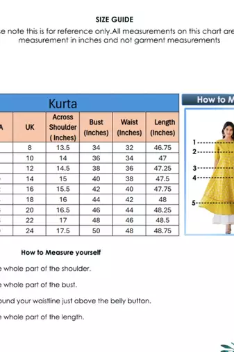  women's mustard floral printed anarkali kurti (mustard)