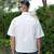 White 3 pockets oversized twill cotton half sleeves shirt