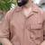 Brown 3 pockets oversized twill cotton half sleeves shirt