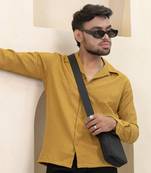 Brown full sleeve popcorn shirt